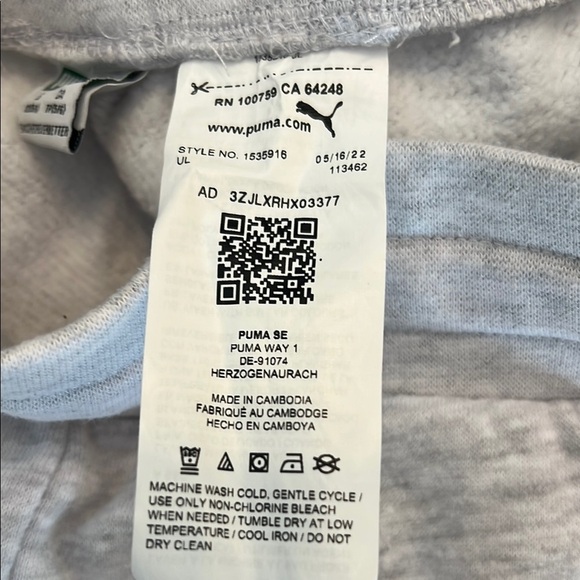 Puma Light Heather Gray Jogger Sweatpants - Picture 7 of 7